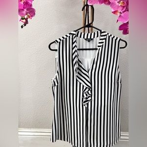Women’s black/white striped dressy tank top!